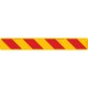 ZEBRA Right Hand Rear 800 x 100mm Class 1 Reflective Sign - Aluminium Plate